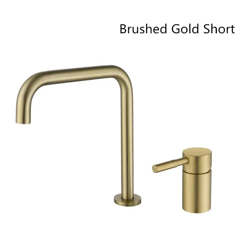 Modern matte black and brushed gold basin faucet bathroom sink tap