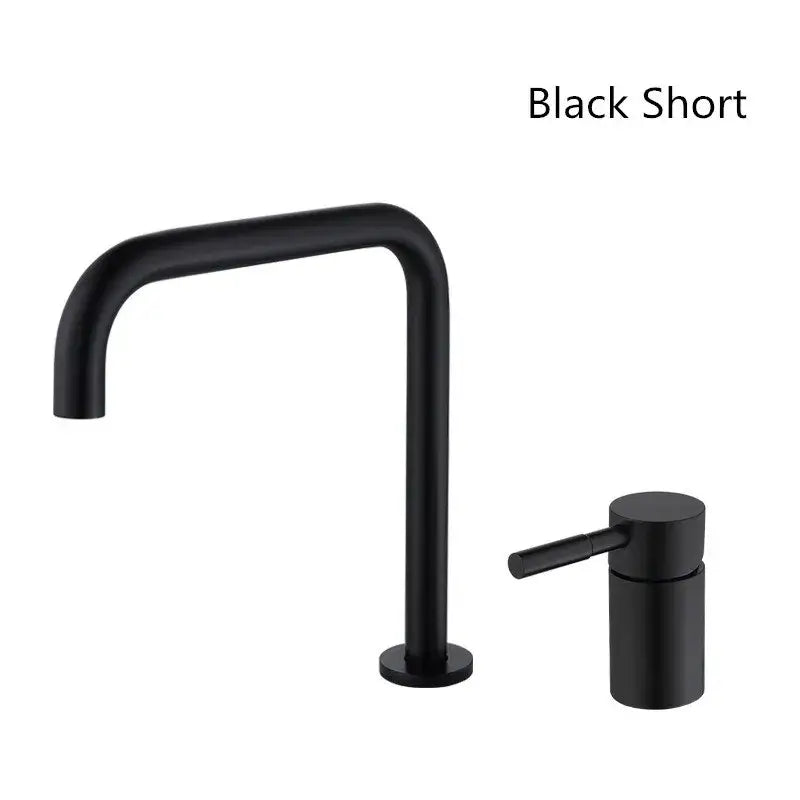 Modern matte black and brushed gold basin faucet bathroom sink tap