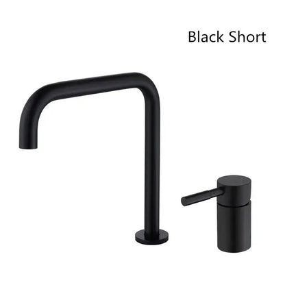 Modern matte black and brushed gold basin faucet bathroom sink tap