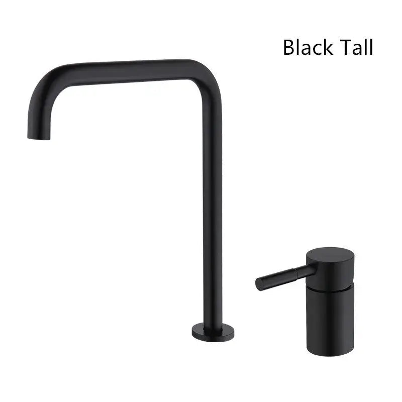 Modern matte black and brushed gold basin faucet bathroom sink tap