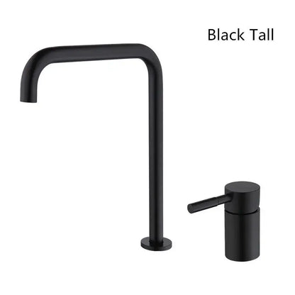 Modern matte black and brushed gold basin faucet bathroom sink tap