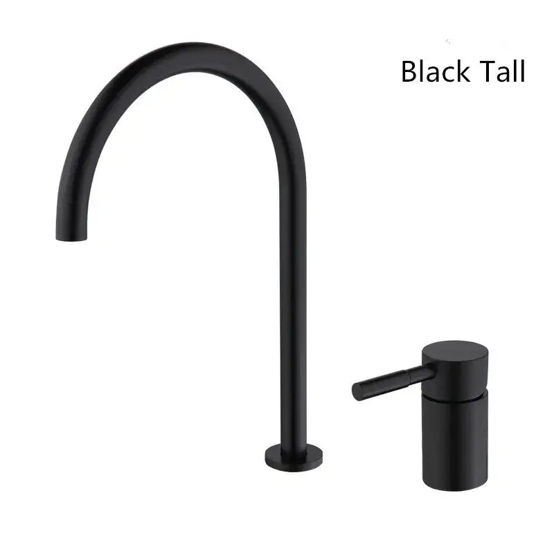 Modern matte black and brushed gold basin faucet bathroom sink tap