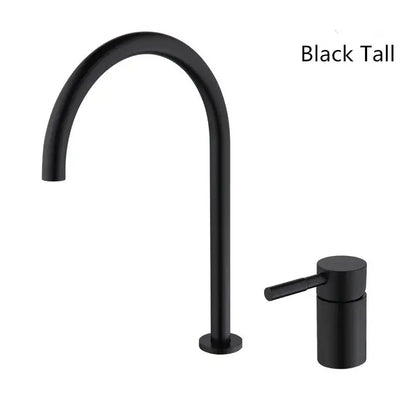 Modern matte black and brushed gold basin faucet bathroom sink tap