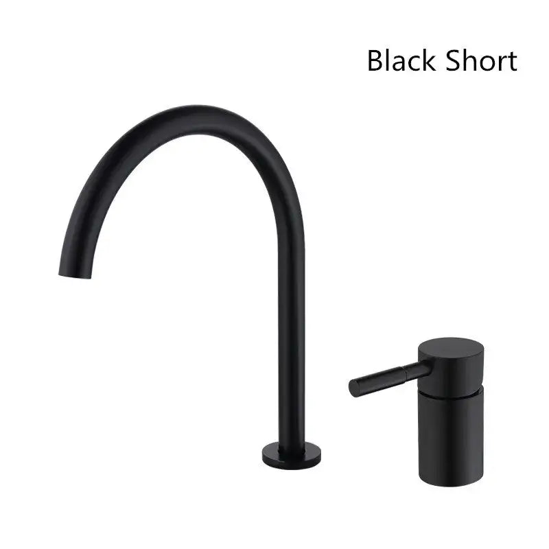 Modern matte black and brushed gold basin faucet bathroom sink tap