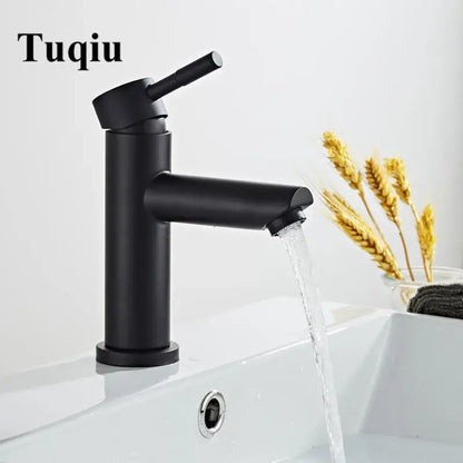 Modern matte black baking stainless basin faucet bathroom mixer