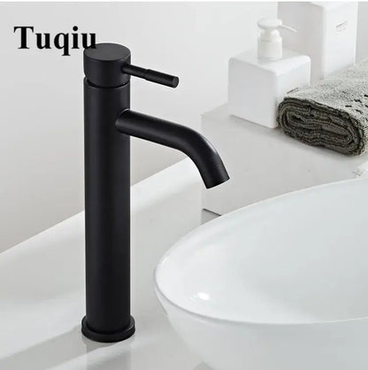 Modern matte black baking stainless basin faucet bathroom mixer