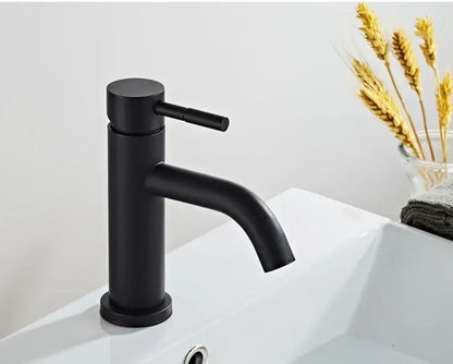Modern matte black baking stainless basin faucet bathroom mixer