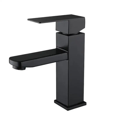 Modern matte black basin faucet bathroom hot cold mixer