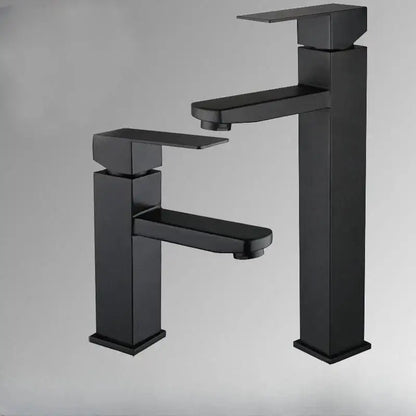 Modern matte black basin faucet bathroom hot cold mixer