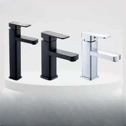 Modern matte black basin faucet bathroom hot cold mixer