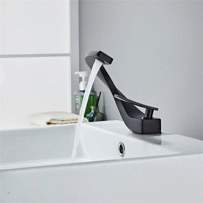 Modern matte black basin faucet bathroom hot cold mixer tap