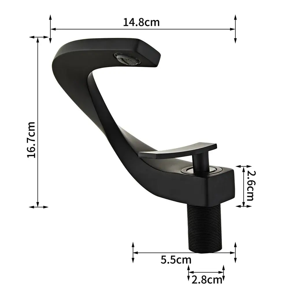 Modern matte black basin faucet bathroom hot cold mixer tap