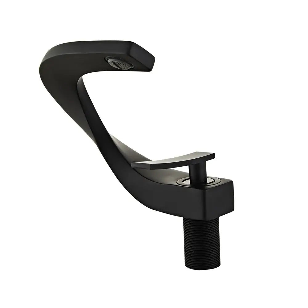 Modern matte black basin faucet bathroom hot cold mixer tap