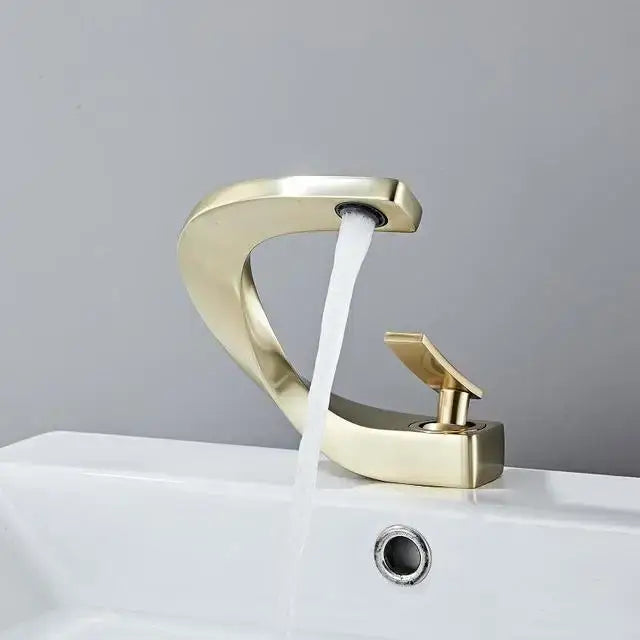 Modern matte black basin faucet bathroom hot cold mixer tap