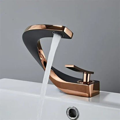 Modern matte black basin faucet bathroom hot cold mixer tap