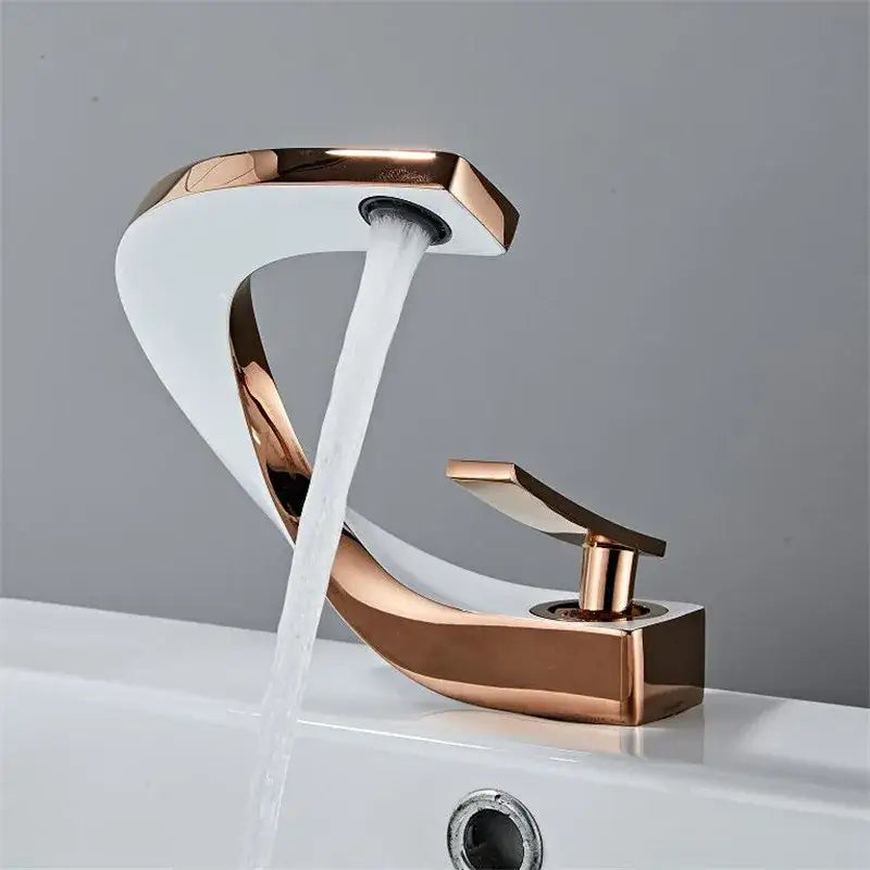 Modern matte black basin faucet bathroom hot cold mixer tap