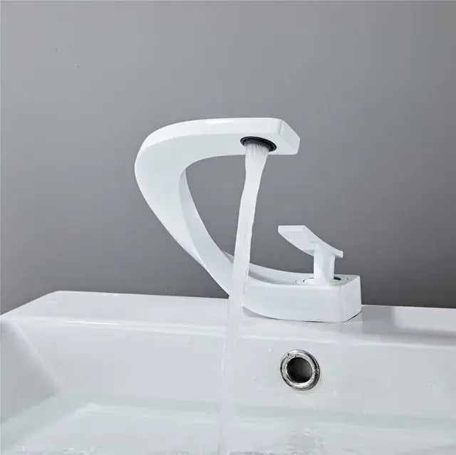 Modern matte black basin faucet bathroom hot cold mixer tap