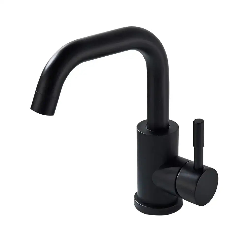 Modern matte black basin faucet bathroom rotatable sink tap