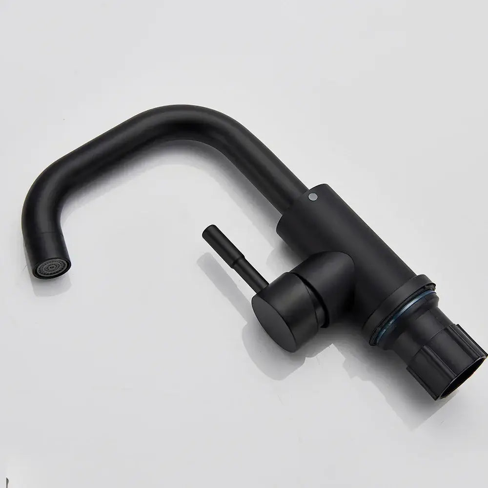 Modern matte black basin faucet bathroom rotatable sink tap