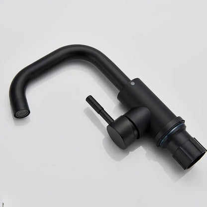 Modern matte black basin faucet bathroom rotatable sink tap