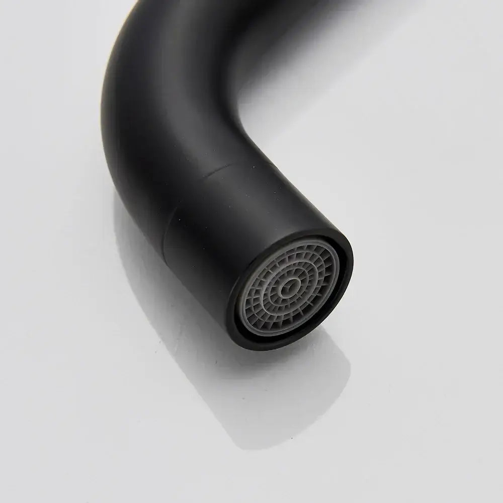 Modern matte black basin faucet bathroom rotatable sink tap