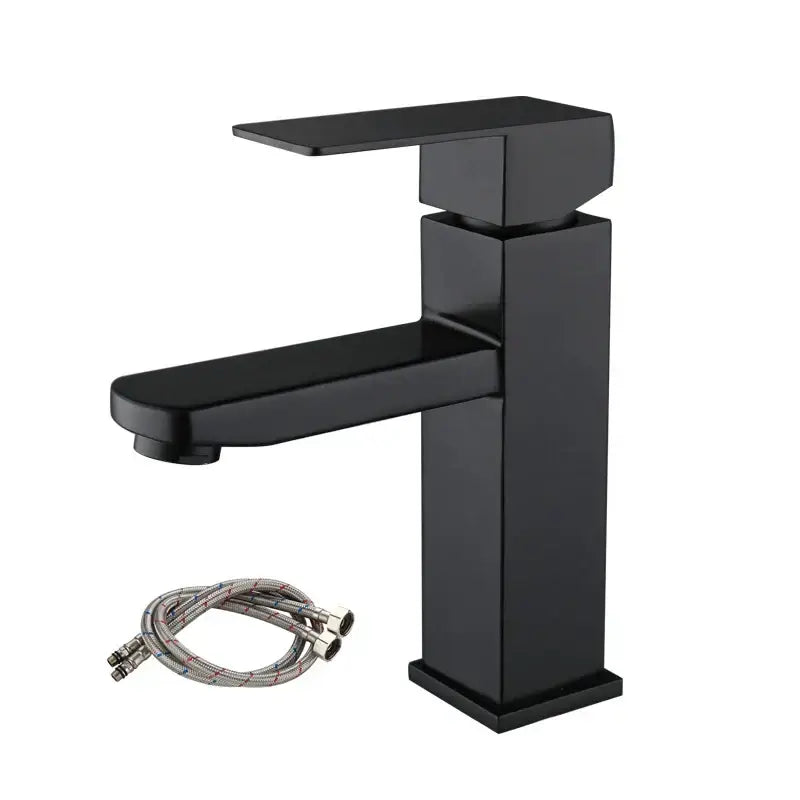 Modern matte black basin faucet bathroom single handle mixer