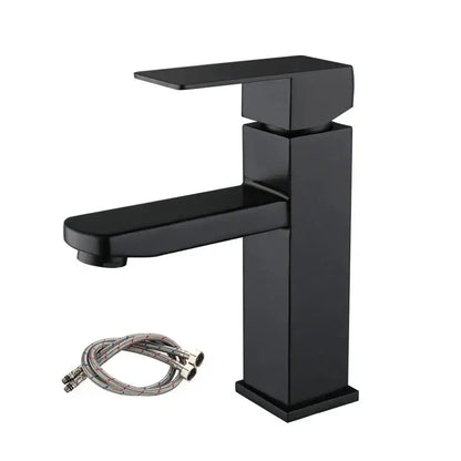 Modern matte black basin faucet bathroom single handle mixer