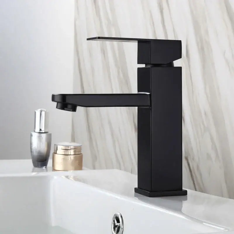 Modern matte black basin faucet bathroom single handle mixer