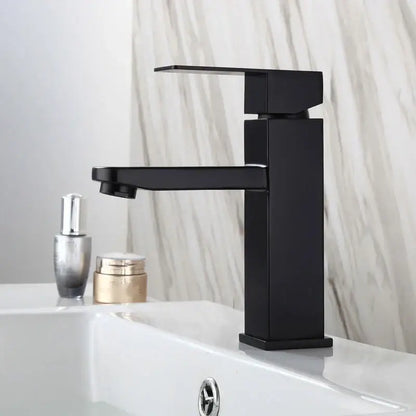 Modern matte black basin faucet bathroom single handle mixer