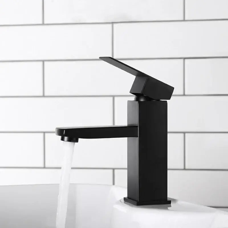 Modern matte black basin faucet bathroom single handle mixer