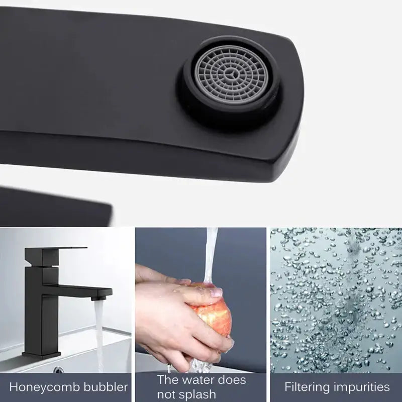 Modern matte black basin faucet bathroom single handle mixer