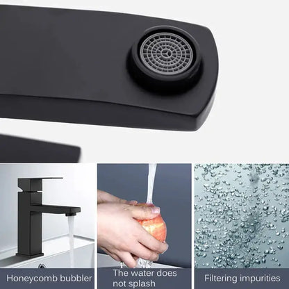 Modern matte black basin faucet bathroom single handle mixer