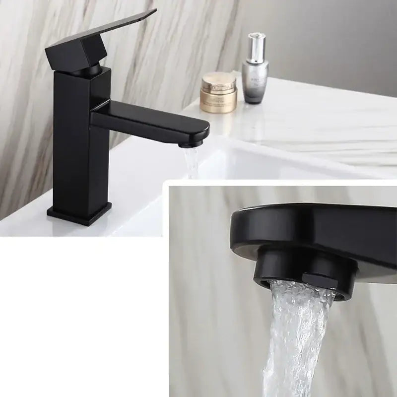 Modern matte black basin faucet bathroom single handle mixer