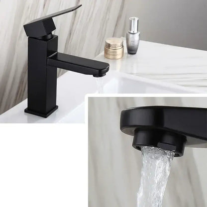 Modern matte black basin faucet bathroom single handle mixer
