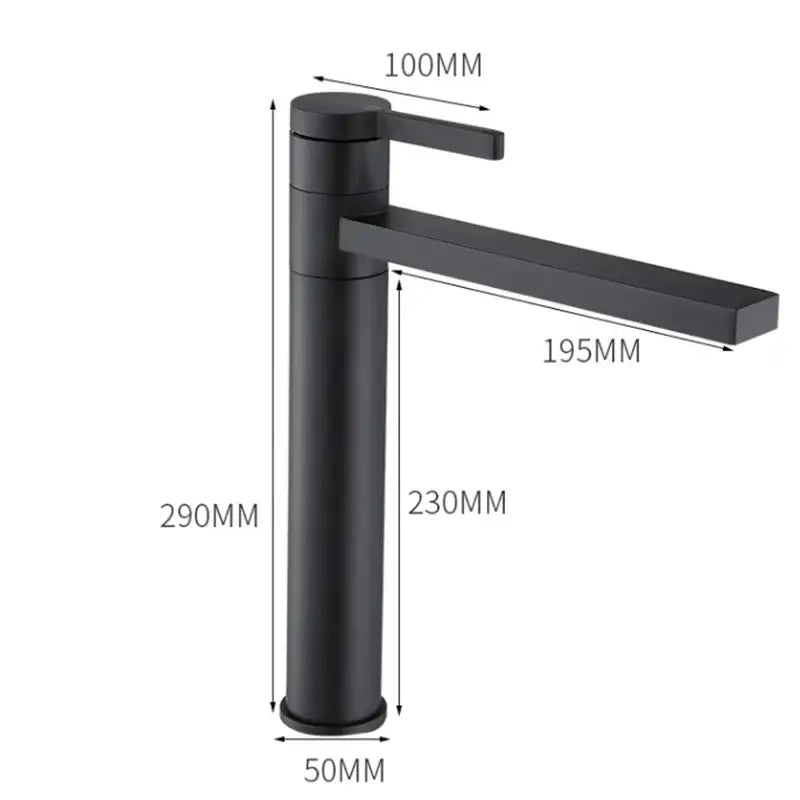 Modern matte black basin faucet bathroom sink tap