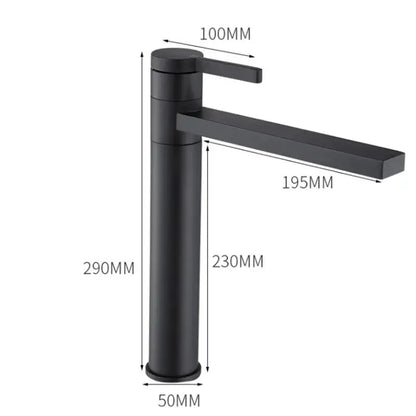 Modern matte black basin faucet bathroom sink tap