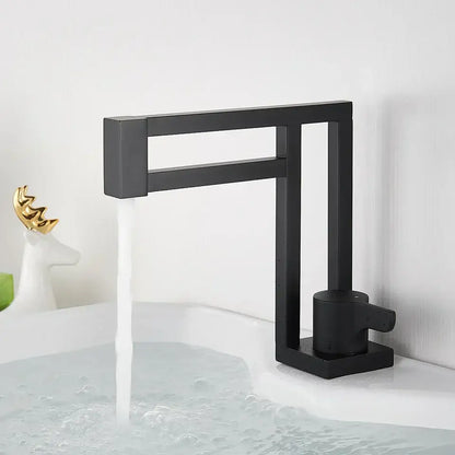 Modern matte black basin faucet bathroom vessel sink mixer