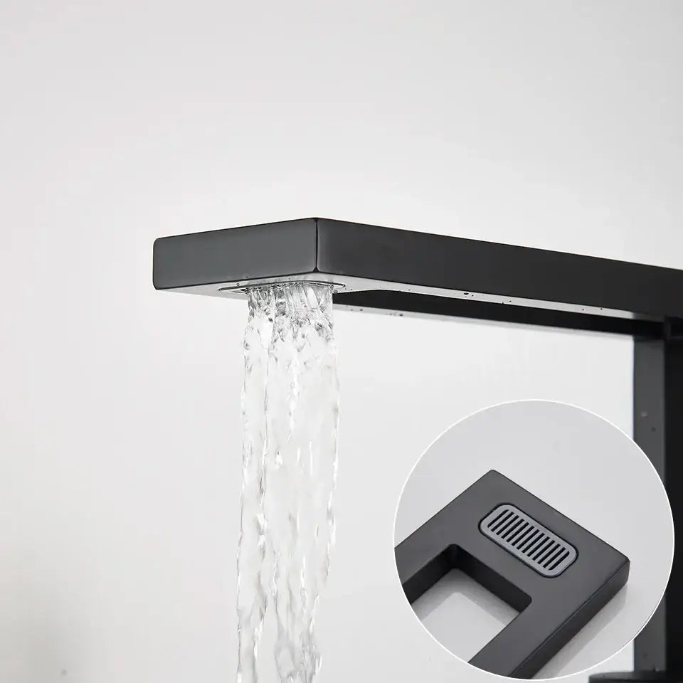 Modern matte black basin faucet bathroom vessel sink mixer