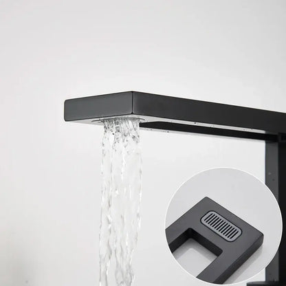 Modern matte black basin faucet bathroom vessel sink mixer