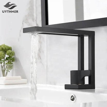 Modern matte black basin faucet bathroom vessel sink mixer