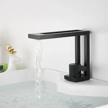 Modern matte black basin faucet bathroom vessel sink mixer
