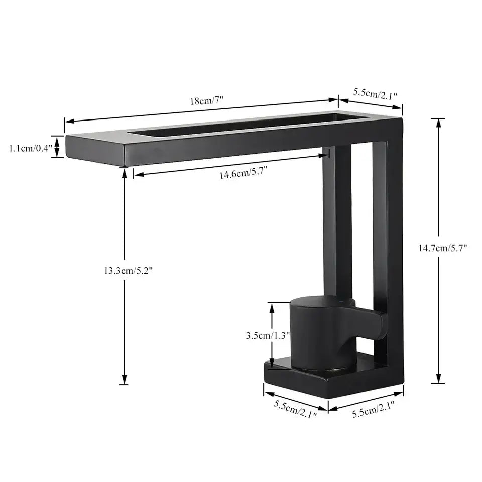 Modern matte black basin faucet bathroom vessel sink mixer