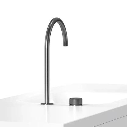 Modern matte black basin faucet brushed bathroom sink tap