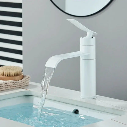 Modern matte black basin faucet mixer bathroom curved spout