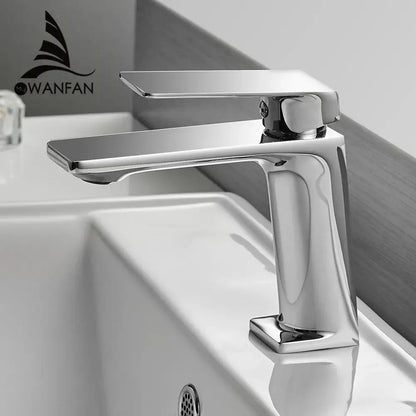 Modern matte black basin faucet mixer tap bathroom angular design