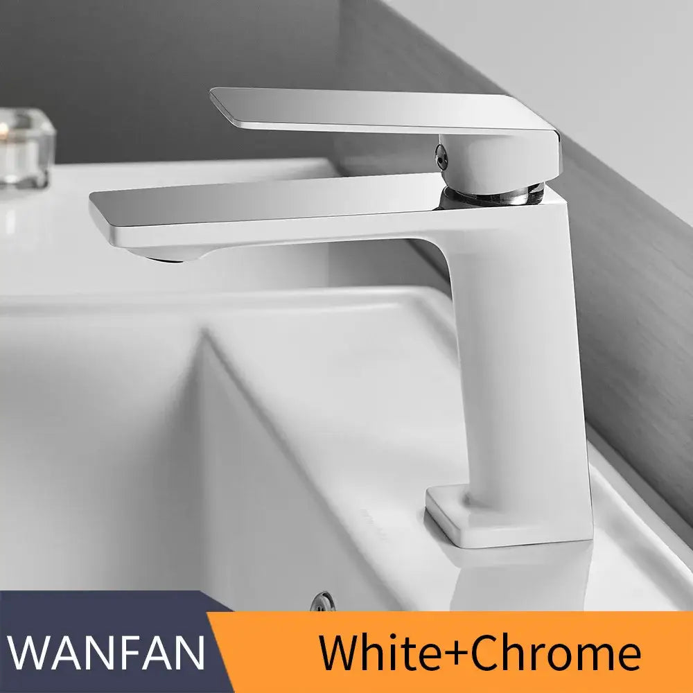 Modern matte black basin faucet mixer tap bathroom angular design