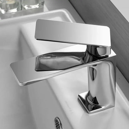 Modern matte black basin faucet mixer tap bathroom angular design