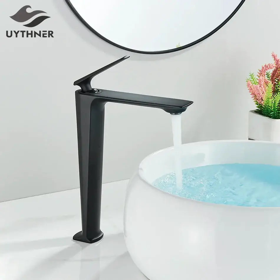 Modern matte black basin mixer bathroom vanity tap