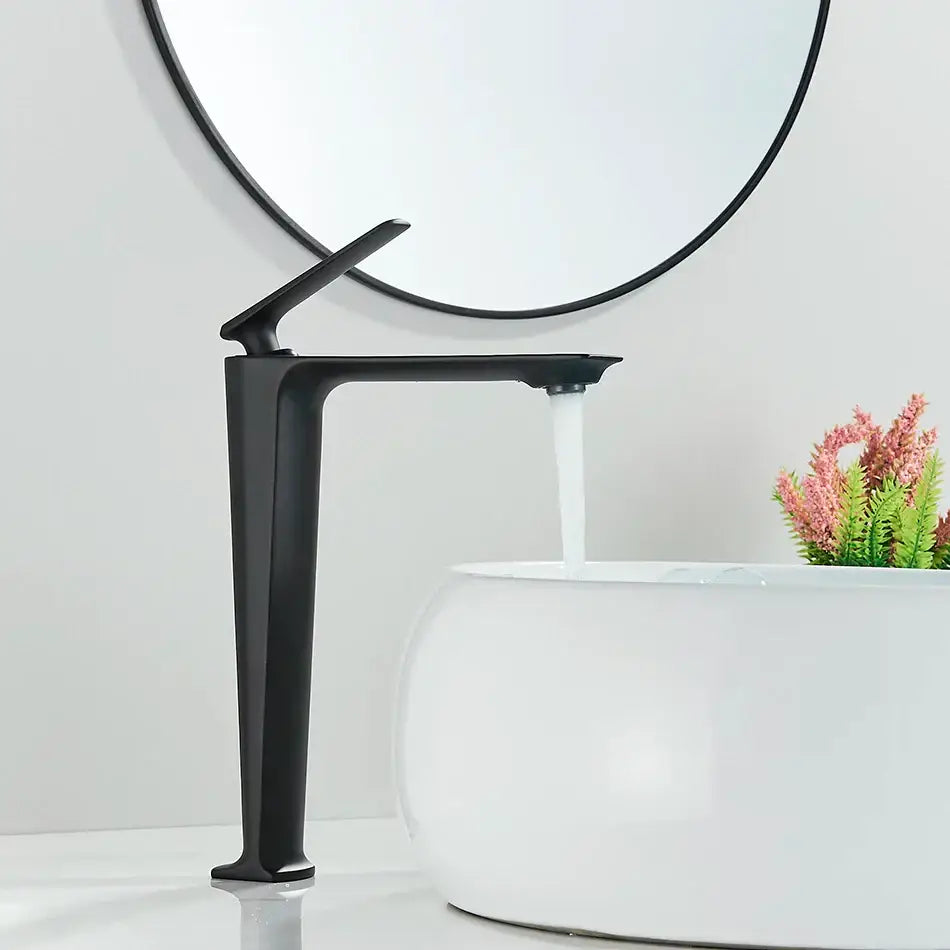 Modern matte black basin mixer bathroom vanity tap
