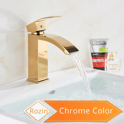 Modern matte black basin mixer faucet bathroom curved spout